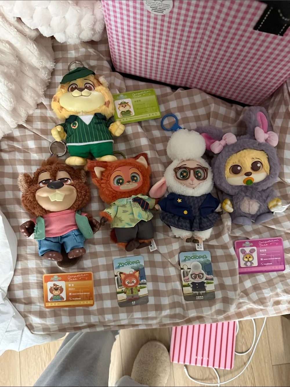Zootopia Plush Keychain Lot — Nick, Judy, & Friends- Lot of 5